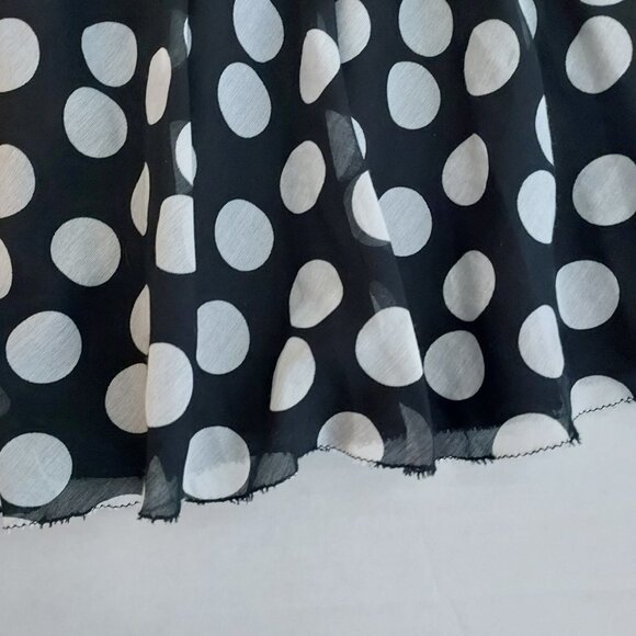 Robert Rodriguez Black and White Polka Dot Lace Top - Picture 4 of 11